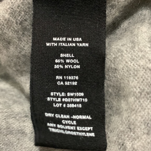 Helmut Lang Melange Tie-Cuff Wool-Blend Sweater, Heather Gray - Picture 7 of 7